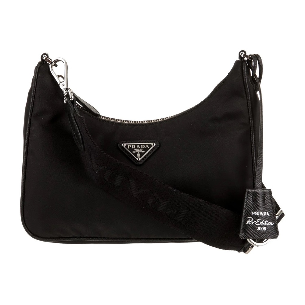 PRADA Nylon Re-Edition 2005 Shoulder Bag Black